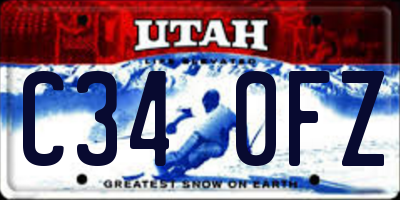 UT license plate C340FZ