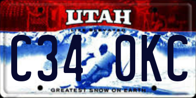 UT license plate C340KC