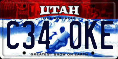 UT license plate C340KE