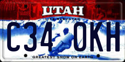 UT license plate C340KH