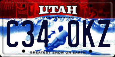 UT license plate C340KZ
