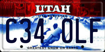 UT license plate C340LF