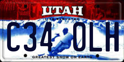 UT license plate C340LH