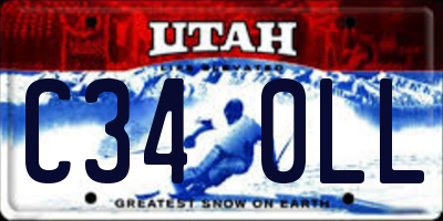 UT license plate C340LL