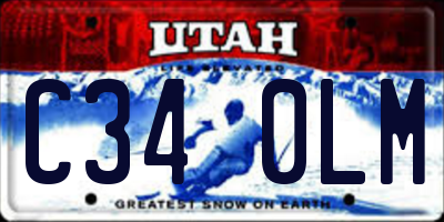 UT license plate C340LM