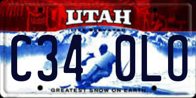 UT license plate C340LO