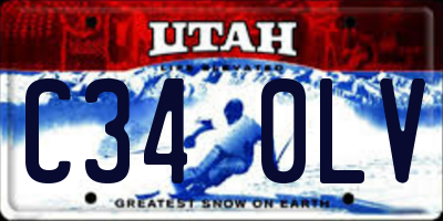 UT license plate C340LV