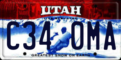 UT license plate C340MA