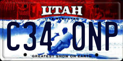UT license plate C340NP