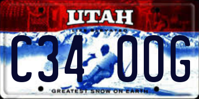 UT license plate C340OG