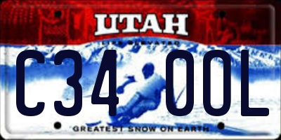 UT license plate C340OL