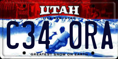 UT license plate C340RA