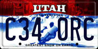 UT license plate C340RC
