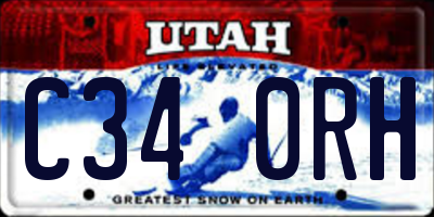 UT license plate C340RH