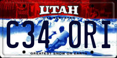UT license plate C340RI
