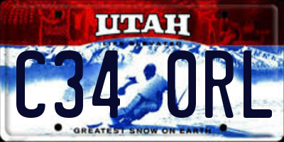 UT license plate C340RL