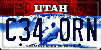 UT license plate C340RN