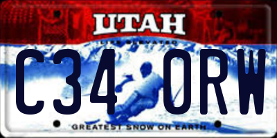UT license plate C340RW