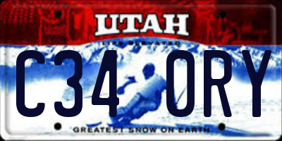 UT license plate C340RY