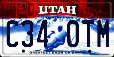 UT license plate C340TM