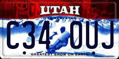 UT license plate C340UJ