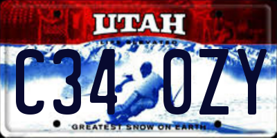 UT license plate C340ZY