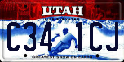 UT license plate C341CJ