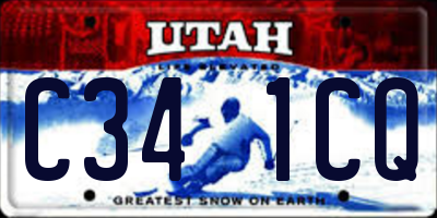 UT license plate C341CQ