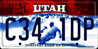 UT license plate C341DP