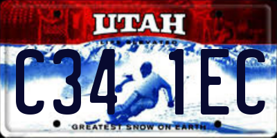 UT license plate C341EC