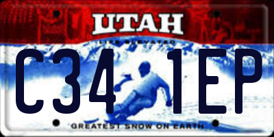 UT license plate C341EP