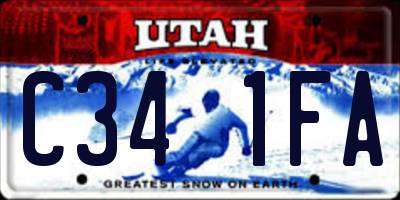 UT license plate C341FA