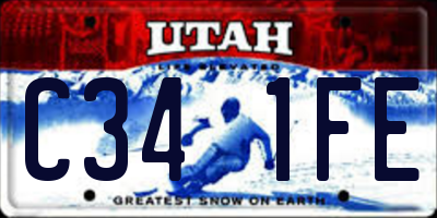 UT license plate C341FE