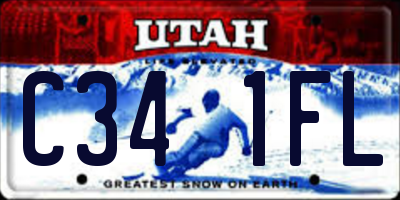 UT license plate C341FL