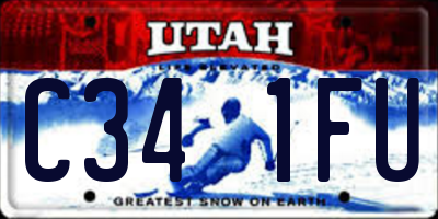 UT license plate C341FU