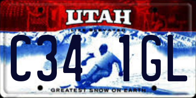 UT license plate C341GL