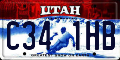 UT license plate C341HB