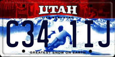 UT license plate C341IJ
