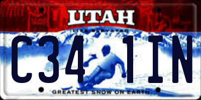 UT license plate C341IN