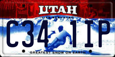 UT license plate C341IP