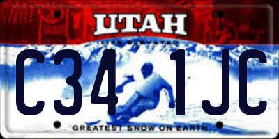 UT license plate C341JC