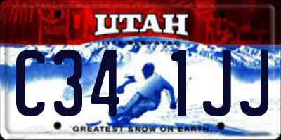 UT license plate C341JJ