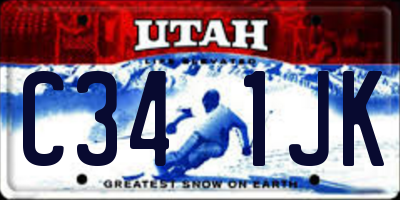 UT license plate C341JK