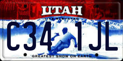UT license plate C341JL