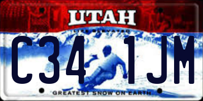 UT license plate C341JM