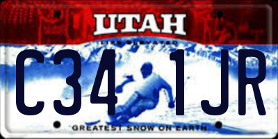 UT license plate C341JR