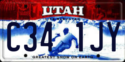 UT license plate C341JY