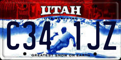 UT license plate C341JZ