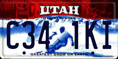UT license plate C341KI