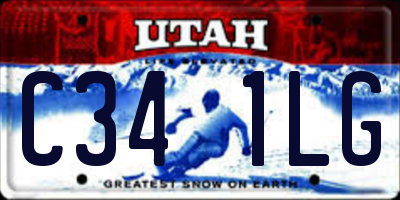UT license plate C341LG